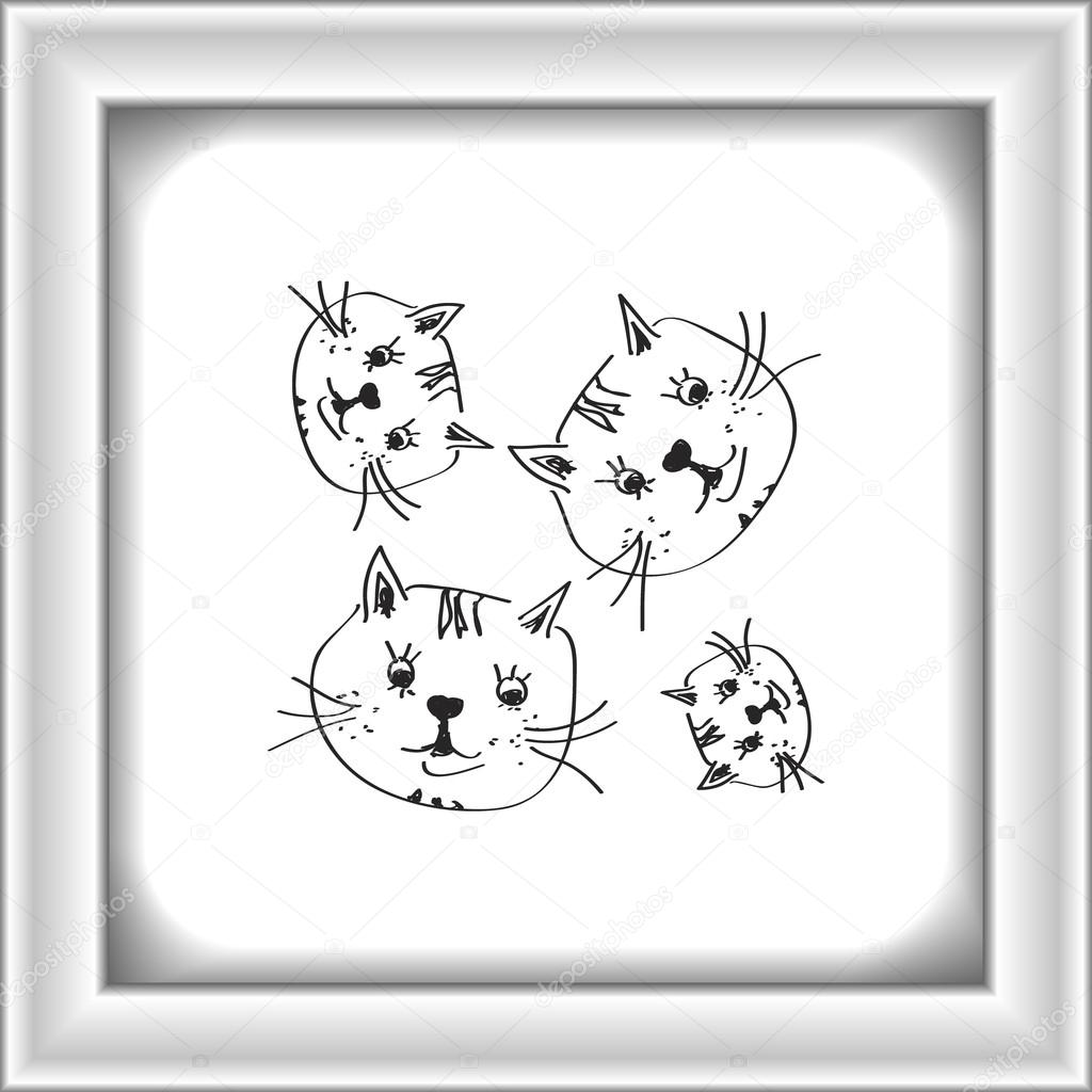 Simple Doodle Of A Cat Vector Image By C Chrishall Vector Stock