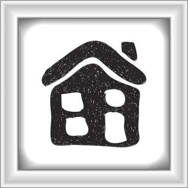 Bir evin basit doodle