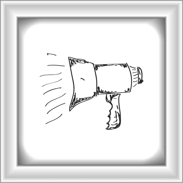 Enkla doodle av en megafon — Stock vektor