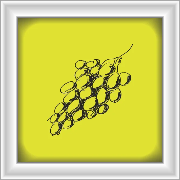 Doodle simples de um ramo de uvas —  Vetores de Stock