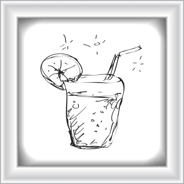 Simple doodle of a cool drink — Stock Vector