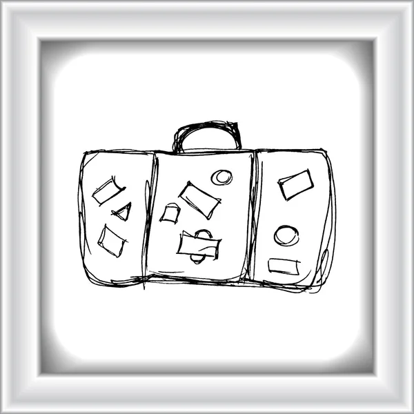 一个旧的手提箱的插图 — 图库矢量图片