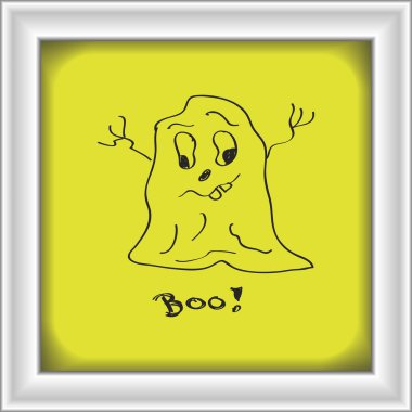 Bir hayaletin basit doodle
