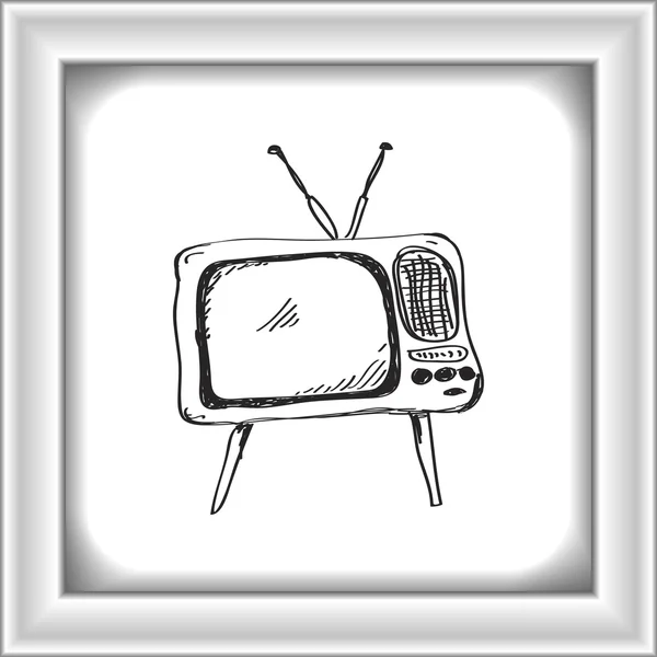 Простой конец телевизора — стоковый вектор