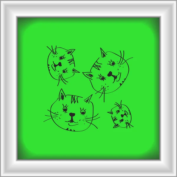 Doodle simples de um gato —  Vetores de Stock