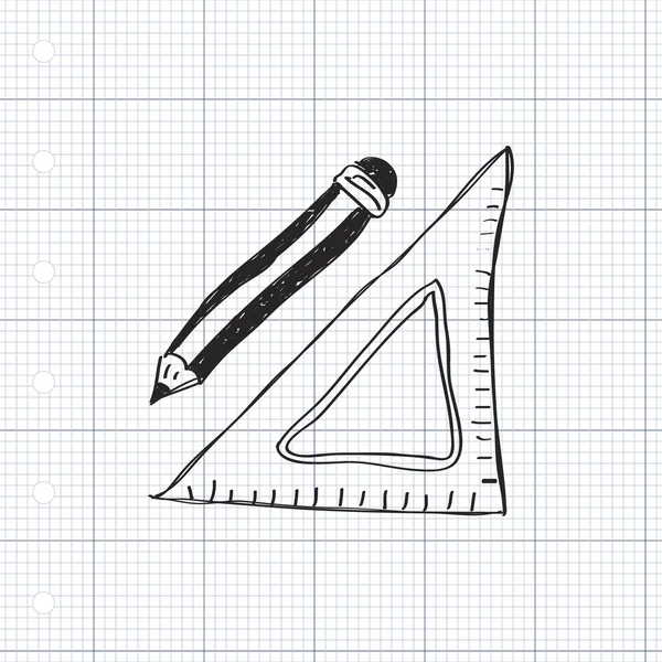 Jednoduchý doodle tažných zařízení — Stockový vektor
