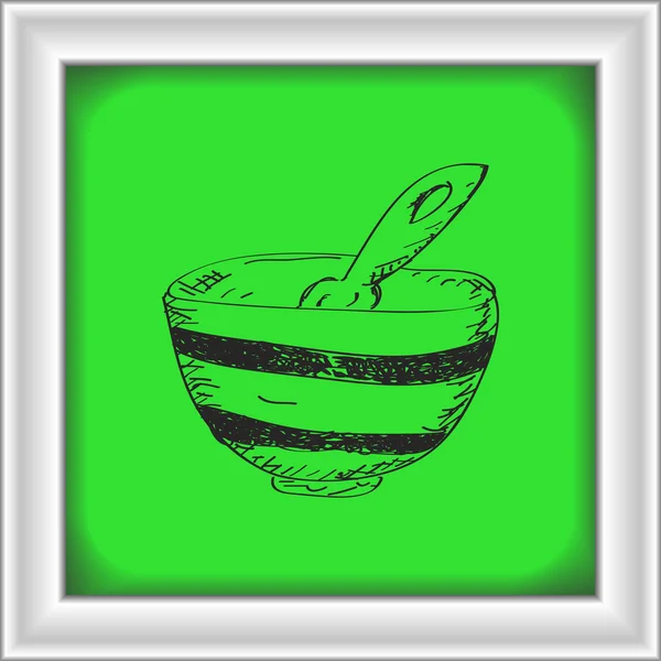 Enkla doodle för en skål — Stock vektor