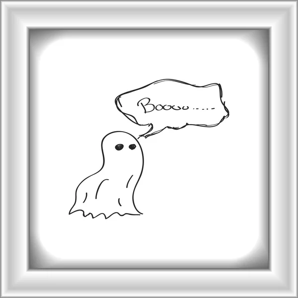 Простые каракули призрака — стоковый вектор