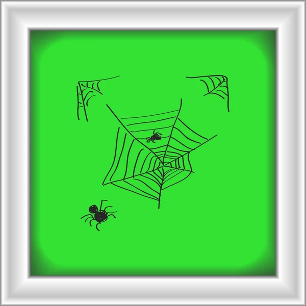 Проста каракуля павутини — стоковий вектор