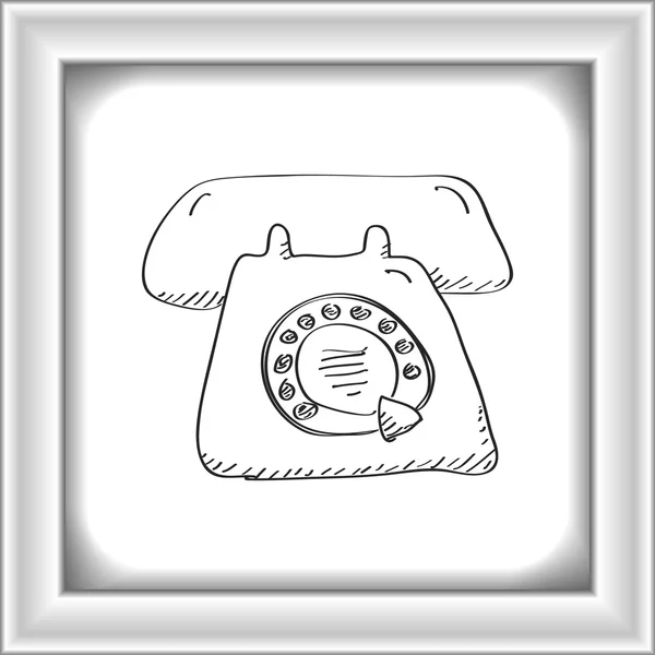 Simple doodle of a telephone — Stock Vector