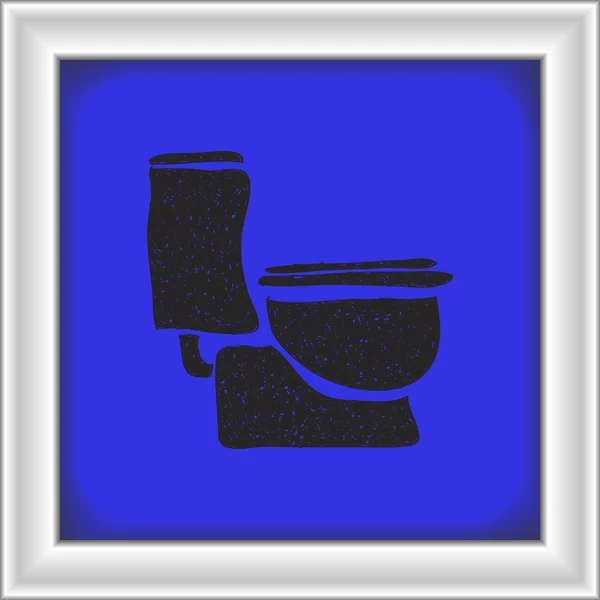 Doodle simples de um banheiro — Vetor de Stock