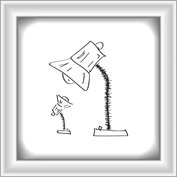 Doodle simples de uma lâmpada —  Vetores de Stock