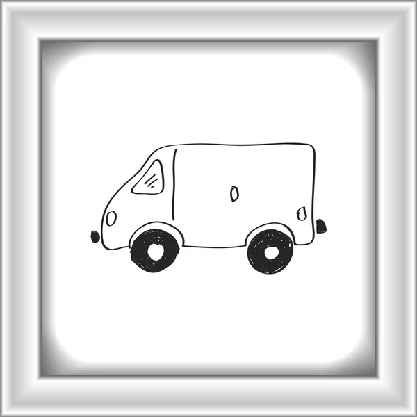 Doodle simples de uma van — Vetor de Stock