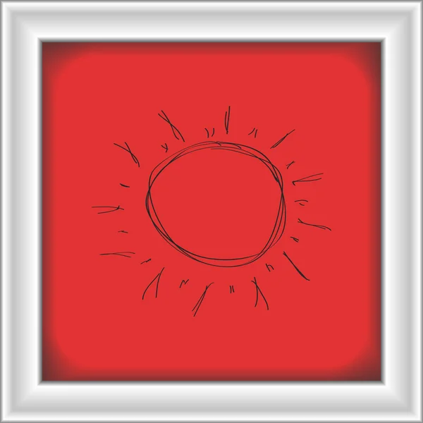 Simple doodle of a sun — Stock Vector