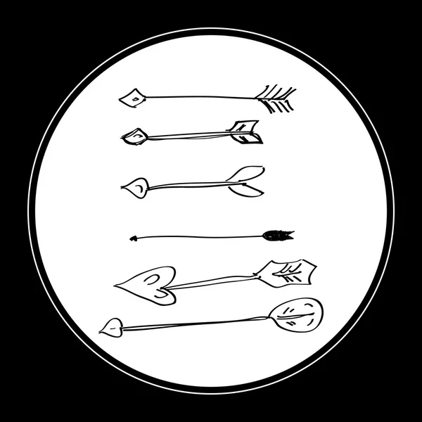Simple gribouillage de quelques flèches — Image vectorielle