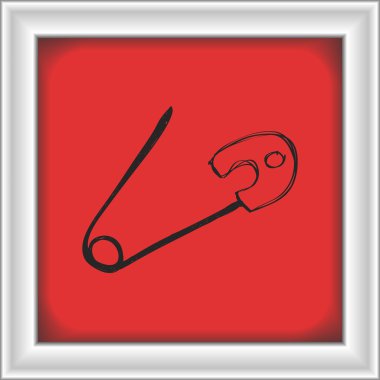 Çengelli iğne basit doodle