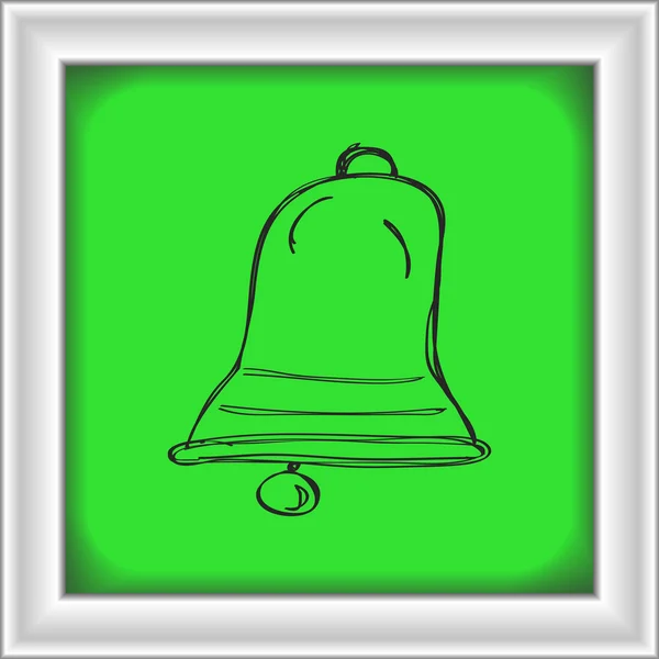 Simple garabato de una campana — Vector de stock