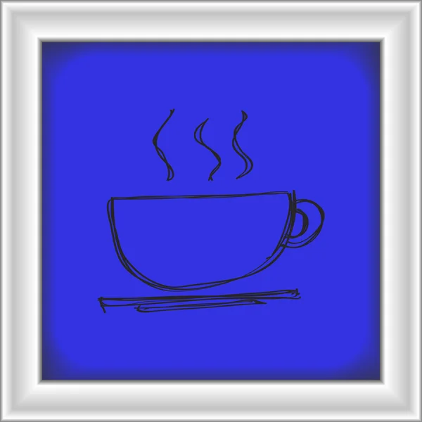 Semplice scarabocchio di una tazza di caffè — Vettoriale Stock