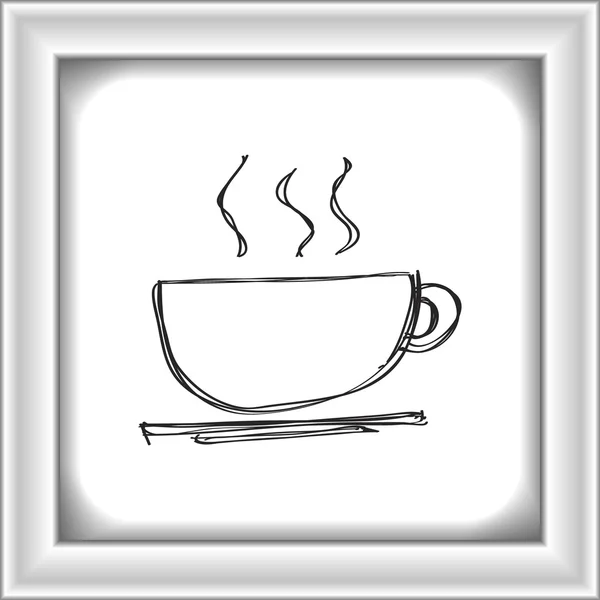 Garabato simple de una taza de café — Archivo Imágenes Vectoriales