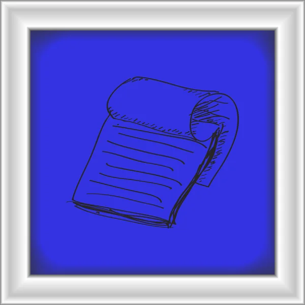 Simple gribouillage d'un bloc-notes — Image vectorielle