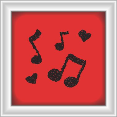 Müzik Not basit doodle