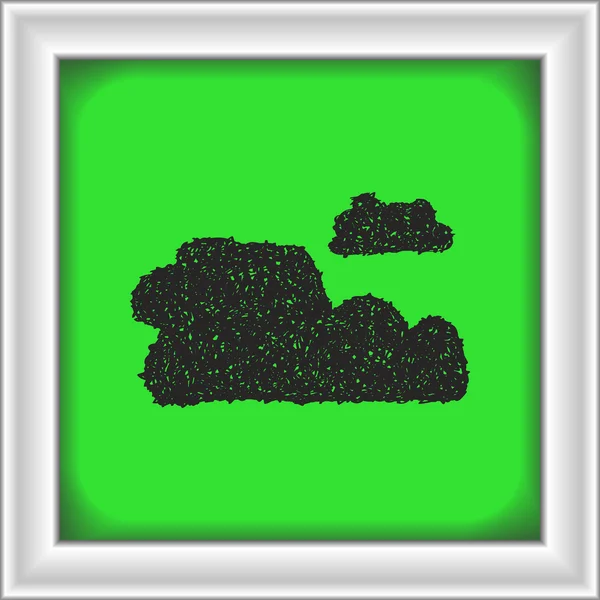Enkla doodle av ett moln — Stock vektor