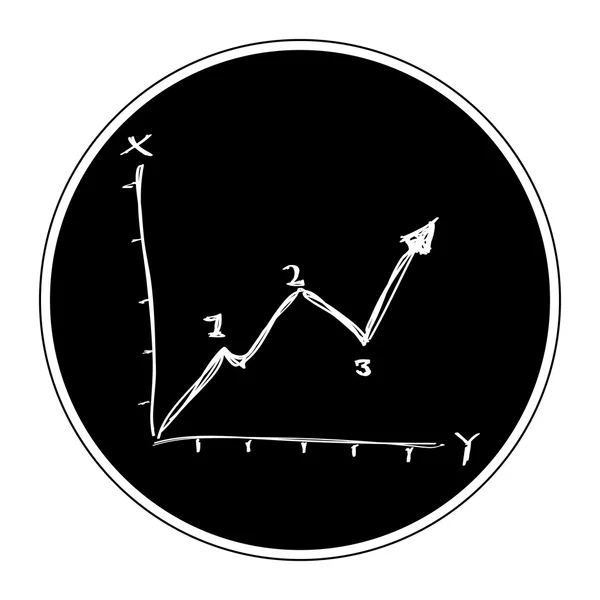 Simple doodle of a line chart — Stock Vector