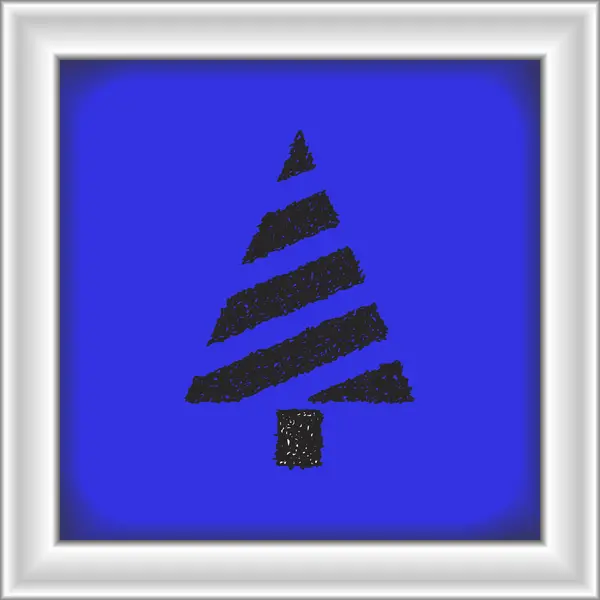 Simple gribouillage d'un arbre de Noël — Image vectorielle