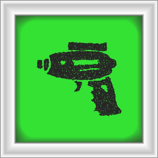 Απλή doodle του ένα πυροβόλο όπλο χώρο — Διανυσματικό Αρχείο