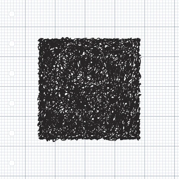 一个正方形的简便的涂鸦 — 图库矢量图片