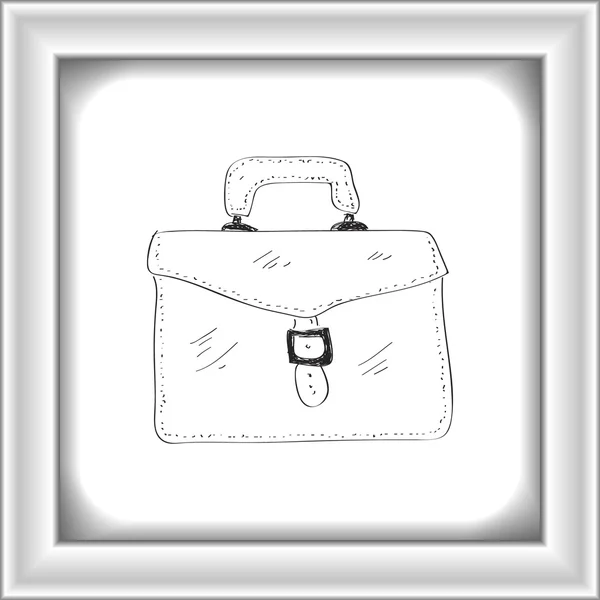 Simple doodle of a briefcase — Stock Vector