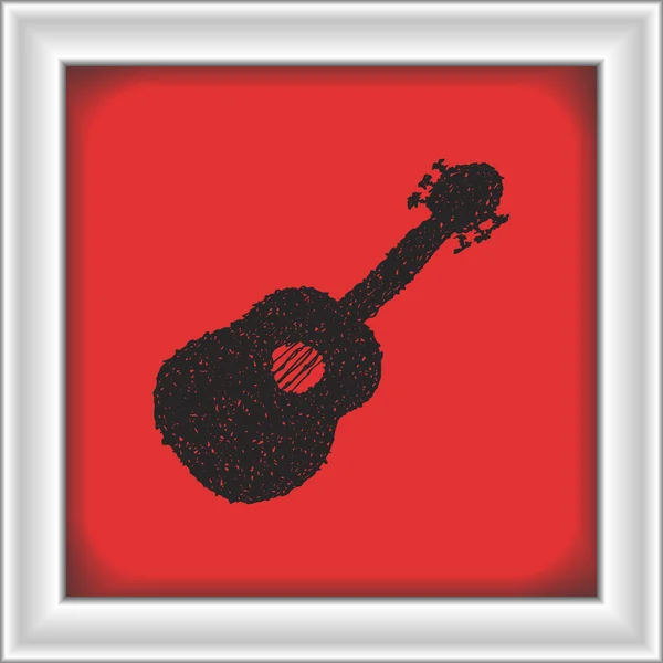 简便的涂鸦的吉他 — 图库矢量图片