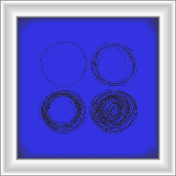 Simple gribouillage d'un cercle — Image vectorielle