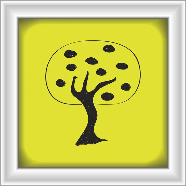 Απλή doodle του ένα δέντρο — Διανυσματικό Αρχείο