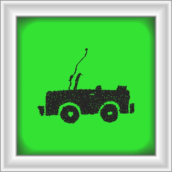 Einfaches Doodle eines Jeeps — Stockvektor