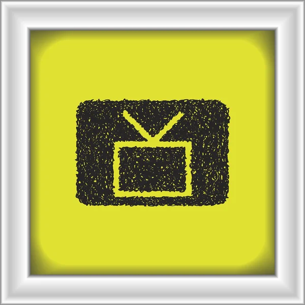 Garabato simple de un botón de pantalla — Archivo Imágenes Vectoriales