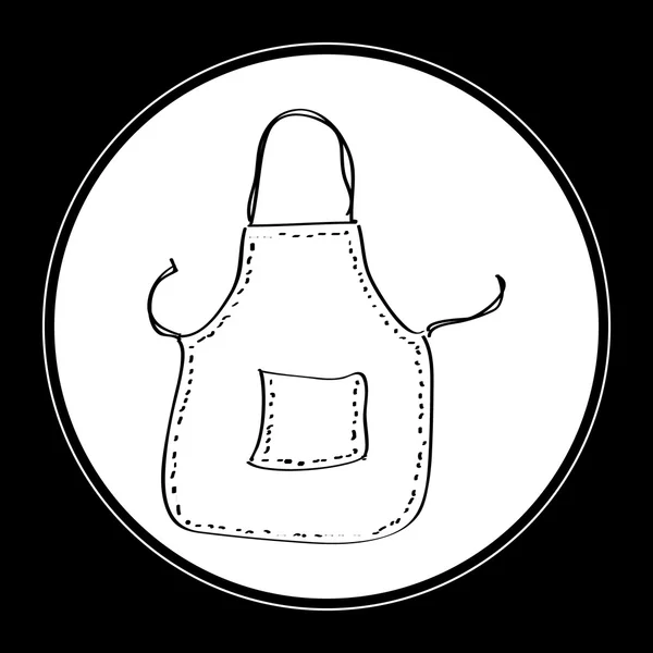 Scarabocchio semplice di un grembiule — Vettoriale Stock