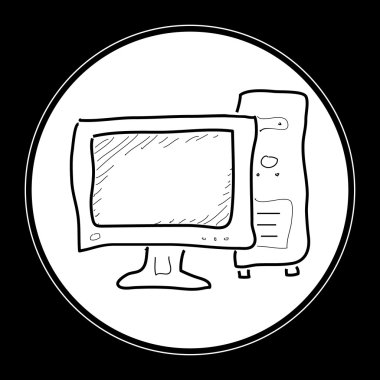 Bir bilgisayarın basit doodle