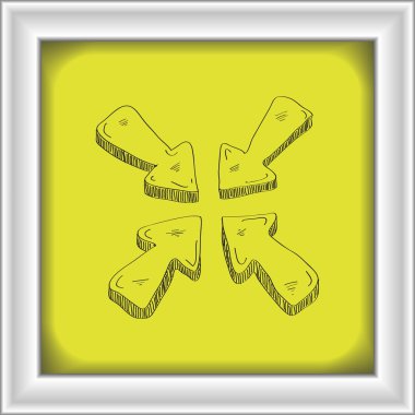 Oklar bir dizi basit doodle