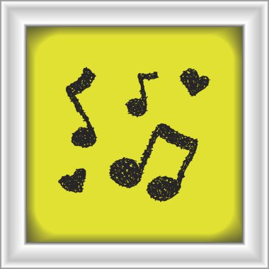 Müzik Not basit doodle