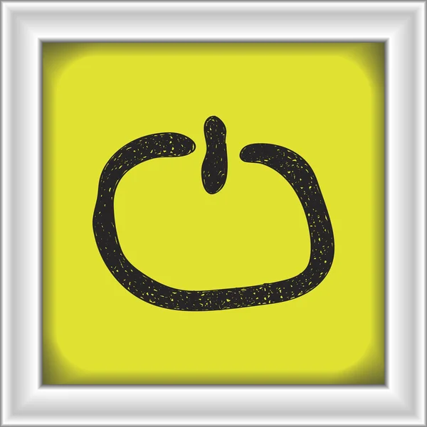 スタンバイのシンボルの単純な落書き — ストックベクタ