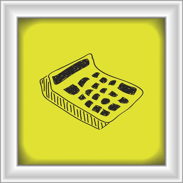 Doodle simple d'une calculatrice — Image vectorielle