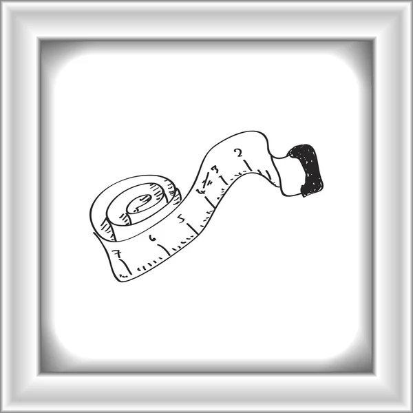 Eenvoudige doodle van een meetlint — Stockvector