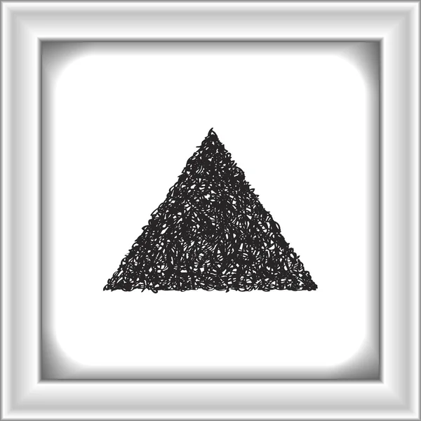 Simple gribouillage d'un triangle — Image vectorielle