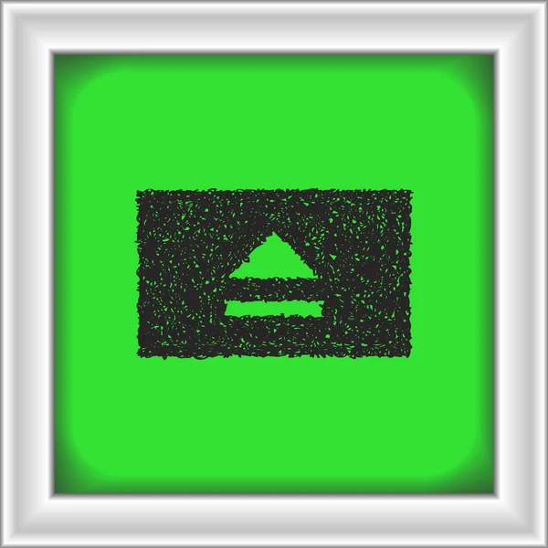 Simple gribouillage d'un bouton d'éjection — Image vectorielle