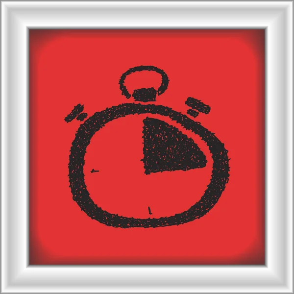 Simple gribouillage d'un chronomètre — Image vectorielle