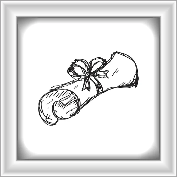 Eenvoudige doodle van een schuifbalk — Stockvector