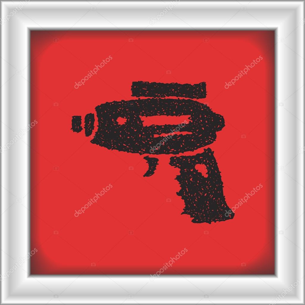 Simple doodle of a space gun