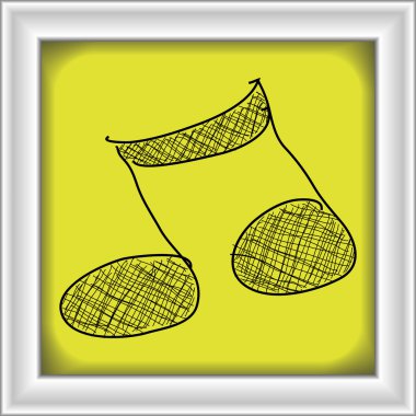 Müzik Not basit doodle