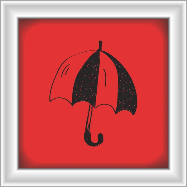 Egyszerű doodle egy esernyő — Stock Vector